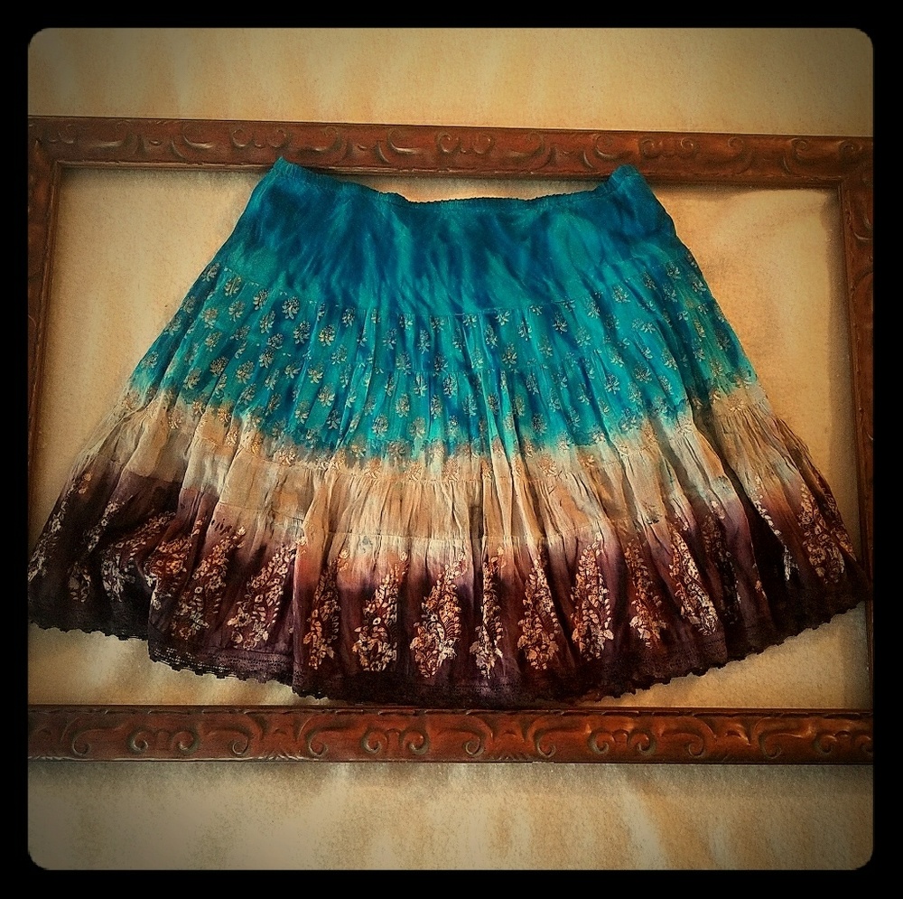Dress Barn Bright Bohemian Skirt